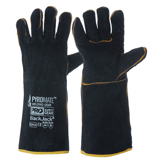 Pro Choice Safety Gear Pyromate Black Jack - Black & Gold Glove Large