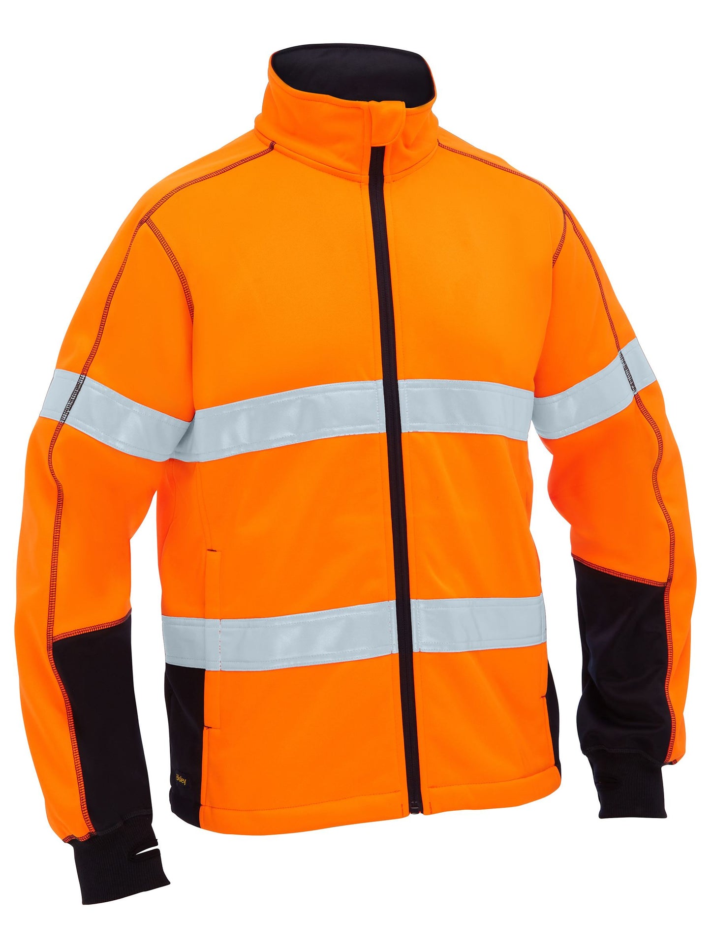 BK6611T Men's Taped Hi Vis Zip Front Fleece