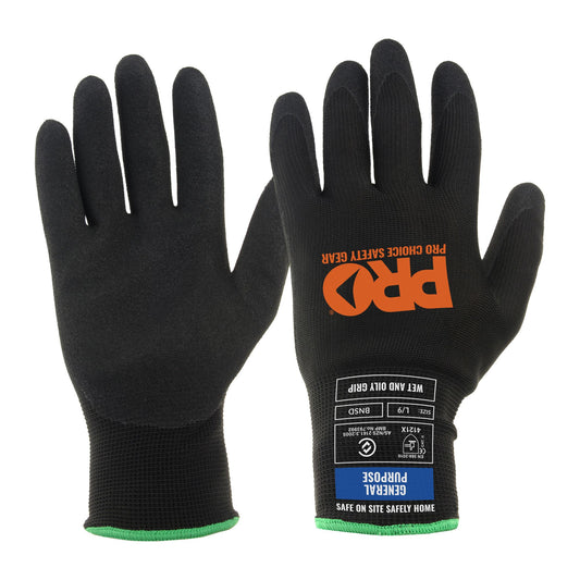 Pro Choice Safety Gear Prosense Sand Grip Nitrile Glove