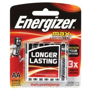 ENERGIZER BSAA4 Battery Energizer Max E91 BP4T Aa 4's