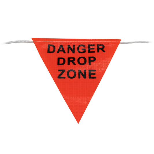 Pro Choice Safety Gear 30M 'DANGER DROP ZONE' Bunting Orange