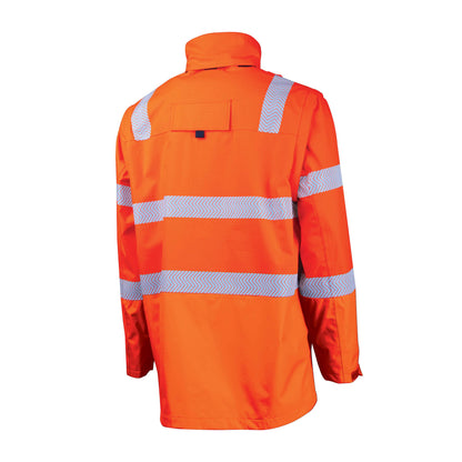 BW1340T4 Hi-Vis PPE 3 Parka with Zip-Off Sleeves and Segmented FR Tape