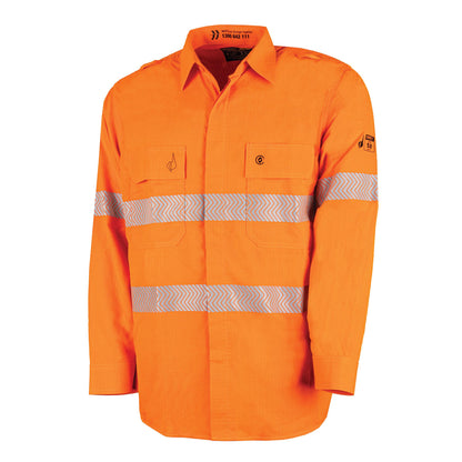 BW1505T1 Lightweight PPE 1 L/S Hi-Vis Shirt with Segmented FR Reflective Tape