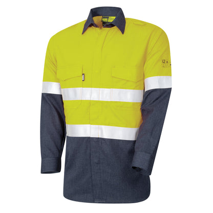 BWW2590T1 Womens Regular Weight PPE 2 L/S Two Tone FR Shirt with LOXY™ FR Reflective Tape