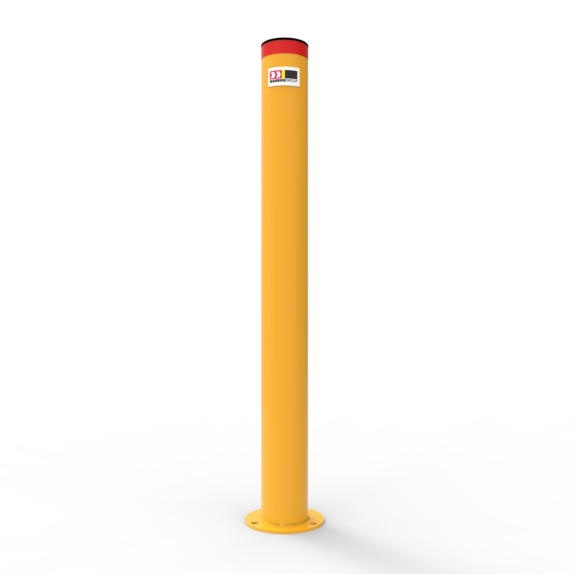 Bollard 90mm Surface Mounted Compliance Powder Coated Yellow