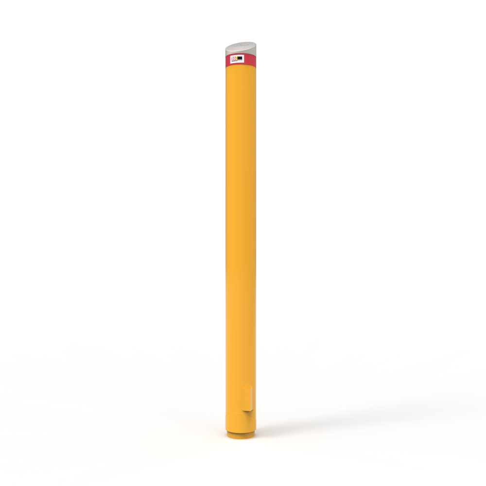 Bollard 140mm Below Ground with Cast Aluminium Angled Cap