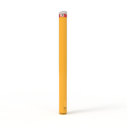 Bollard 140mm Below Ground with Cast Aluminium Angled Cap