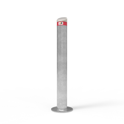 Bollard 140mm Surface Mounted with Cast Aluminium Angled Cap
