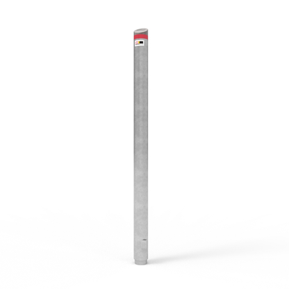 Bollard 90mm Below Ground with Cast Aluminium Angled Cap