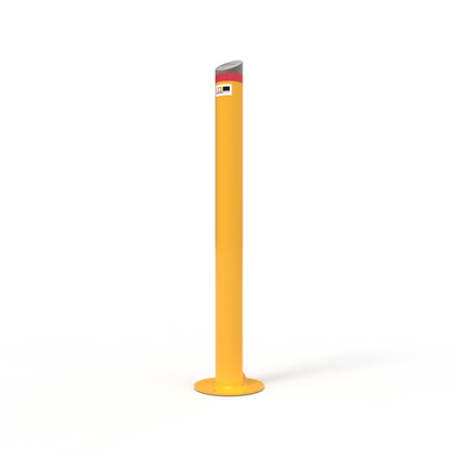 Bollard 90mm Surface Mounted with Cast Aluminium Angled Cap