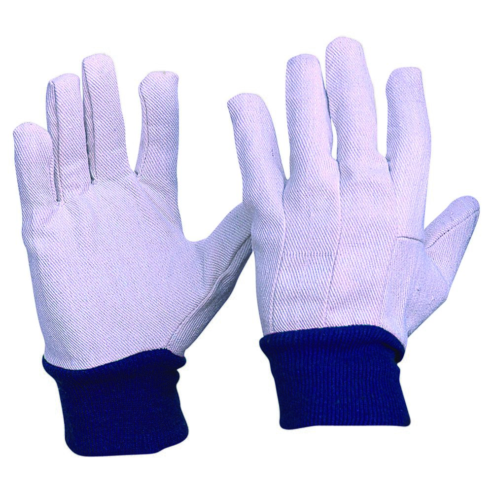 Pro Choice Safety Gear Cotton Drill Blue Knit Wrist Gloves Mens Size