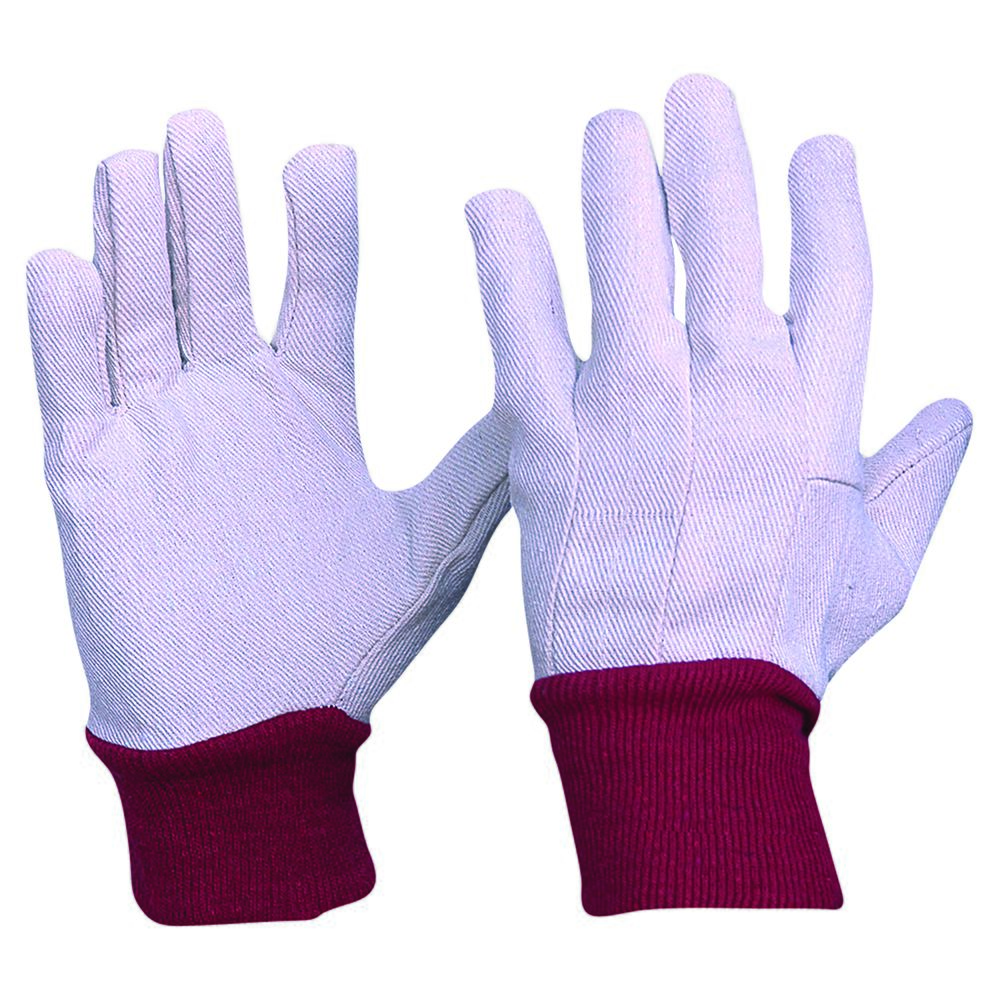 Pro Choice Safety Gear Cotton Drill Red Knit Wrist Gloves Ladies Size