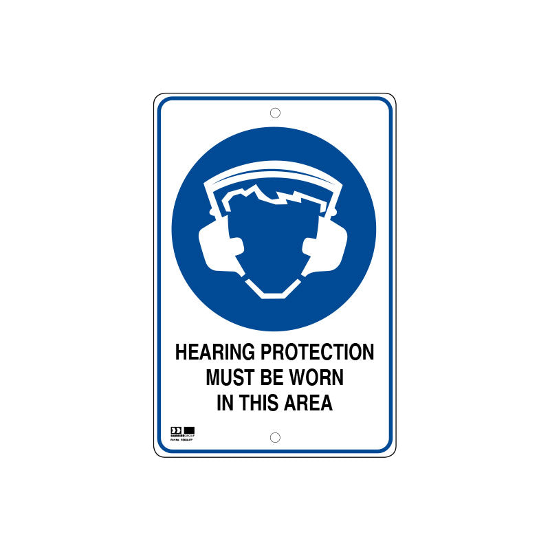 Pilot Sign - Hearing Protection - 300 x 450 x 1.4mm Polypropylene