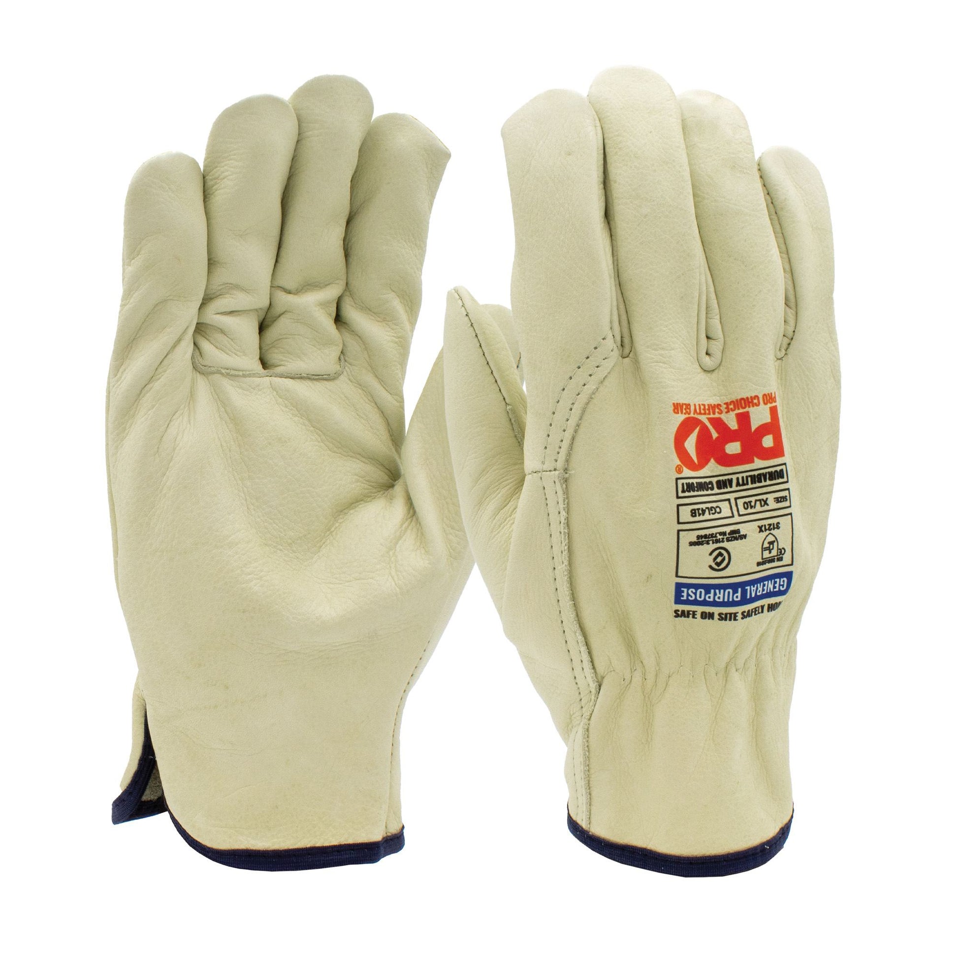 Pro Choice Safety Gear Riggamate Beige Premium Cowgrain Gloves