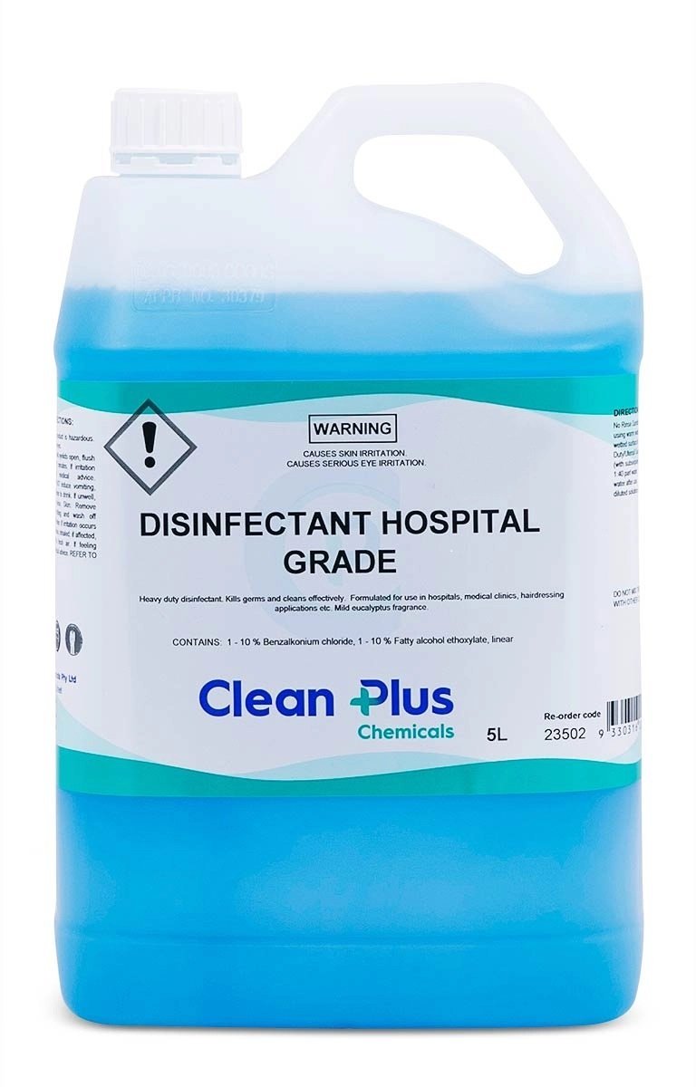 CLEAN PLUS DETERGENTS CP23502 Disinfectant Hospital Grade Clean Plus 5L