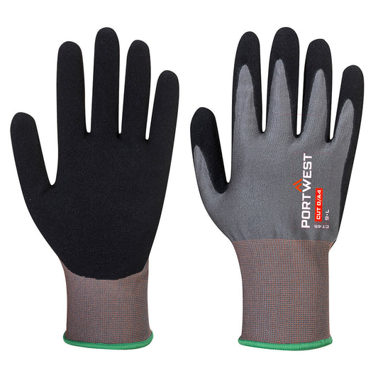 Portwest CT Cut D18 Nitrile Glove in Grey/Black