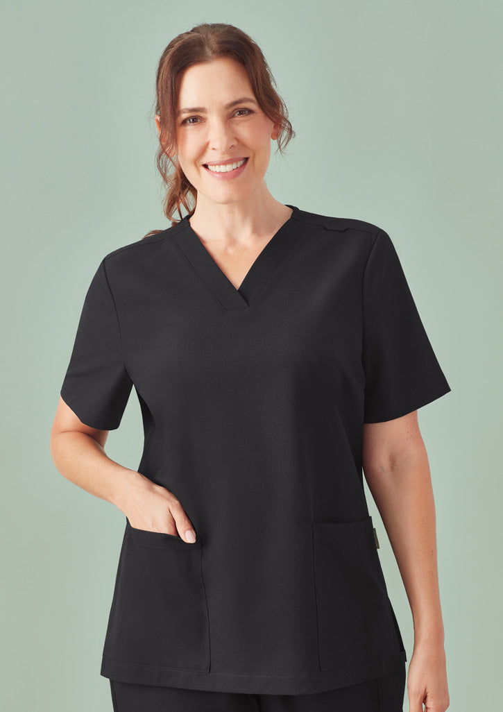 BizCare CU543LS Womens Pulse V-Neck Scrub Top