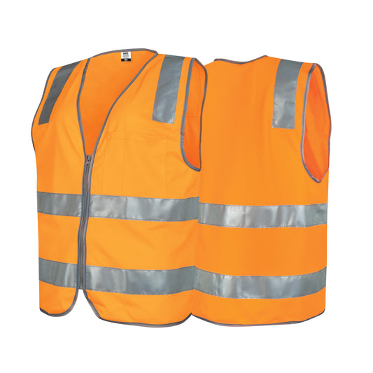 Force360 CWRX197 Force360 Orange Day & Night VIC Rail H-Back Safety Vest