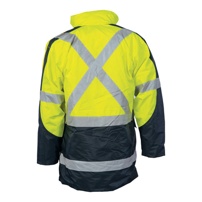 3998 HiVis Cross Back 2 Tone D/N “6 in 1” Contrast Jacket (Outer Jacket and Inner Vest can be sold separately)