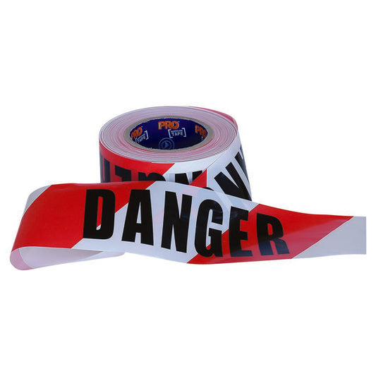Pro Choice Safety Gear Barricade Tape - 100M X 75mm Danger Print