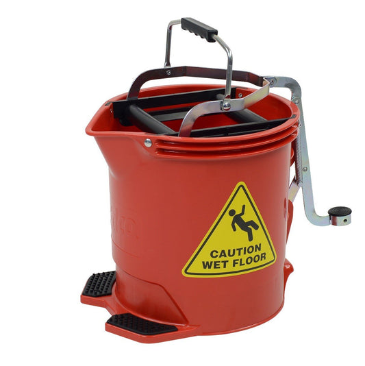 EDCO E28570 Bucket Wringer Roller Wide Mouth Plastic 16L Red