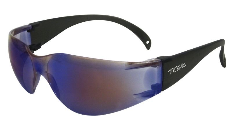 Maxisafe EBR333 TEXAS Safety Glasses with Anti-Fog - Blue Mirror Lens