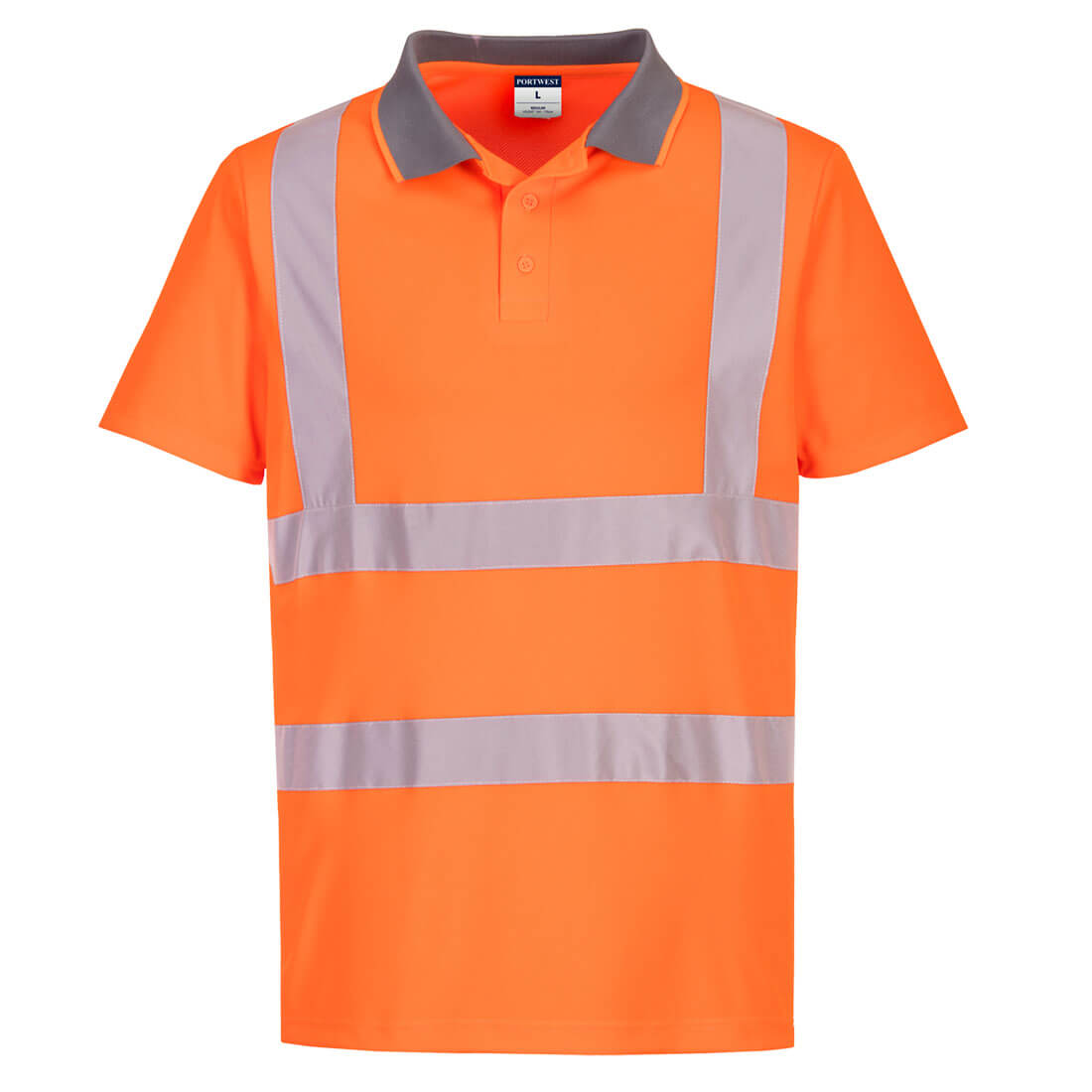 Portwest Eco Hi-Vis Polo Shirt S/S (6 Pack) in Orange