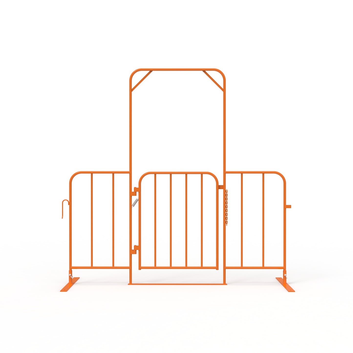Event Fence Crowd Control Barrier Self-Closing Gate - Orange