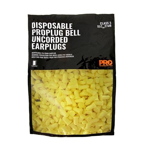 Pro Choice Safety Gear Probell Uncorded Earplug Refill For Dispenser (500 Pairs)