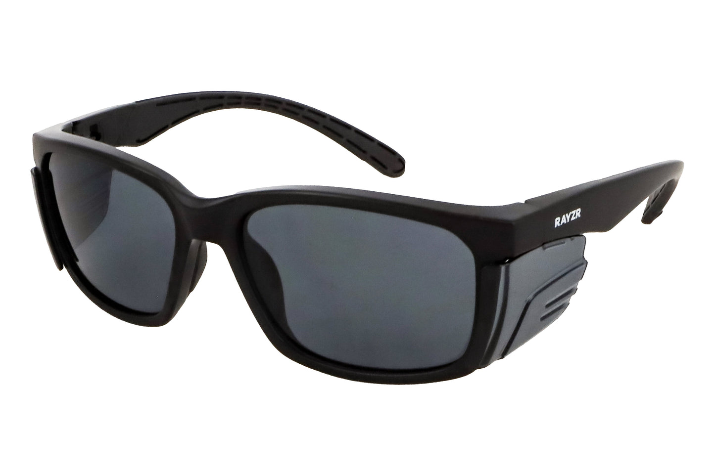 Maxisafe ERZ395 Rayzr Safety Glasses - Matte Black Frame - Smoke Lens