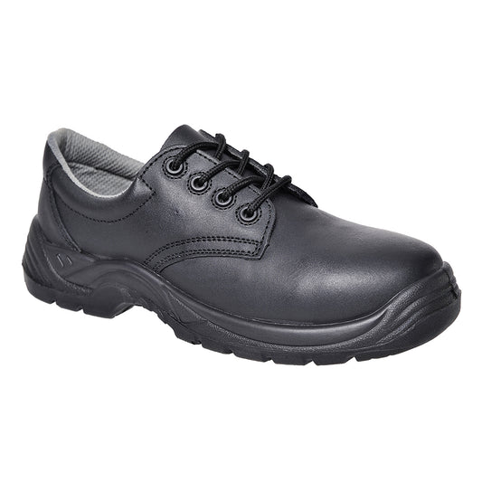 Portwest Composite Action Leather Low Shoe S1P SRC in Black