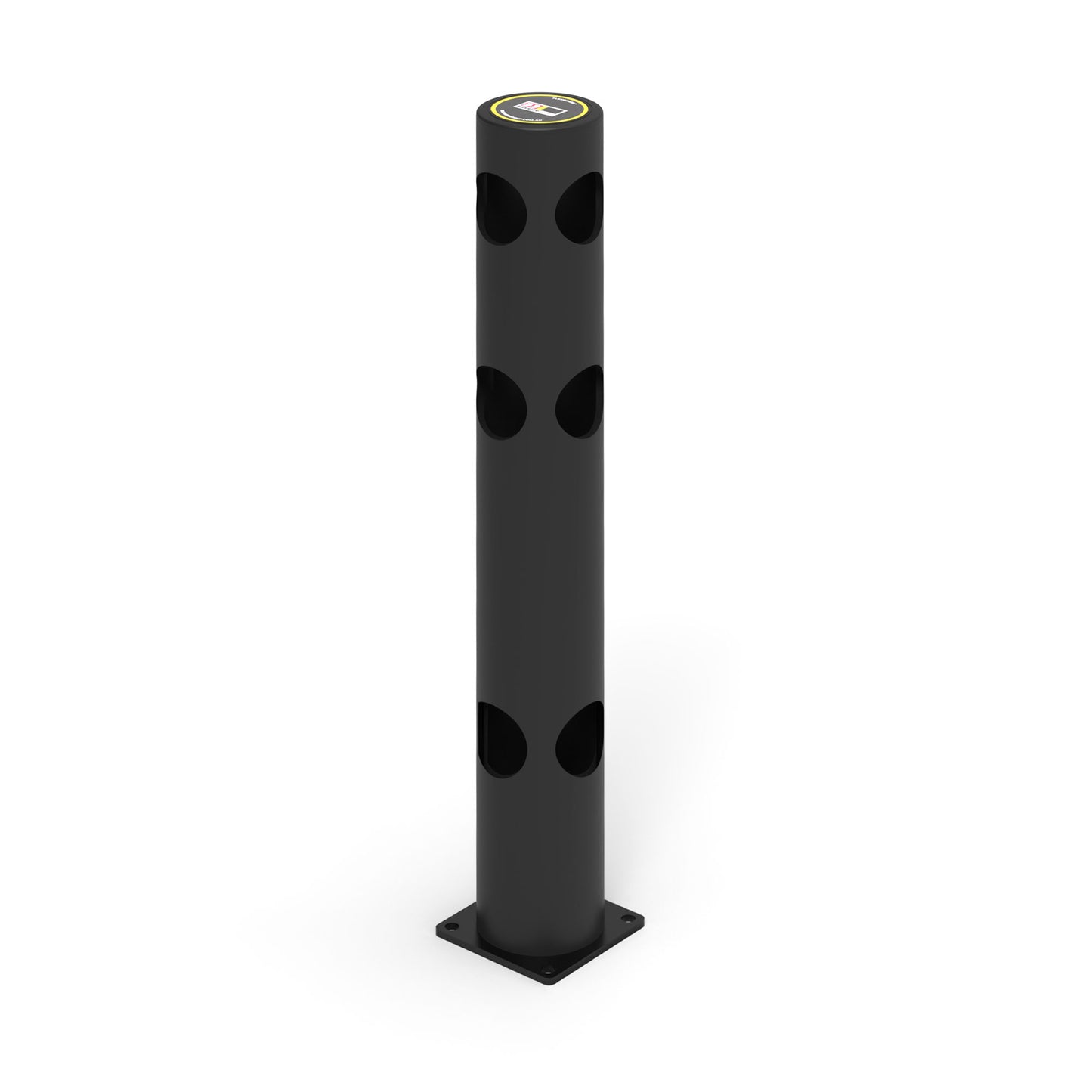 FlexGuard Triple Rail - Corner Post 168mm Surface Mounted - Polymer Black