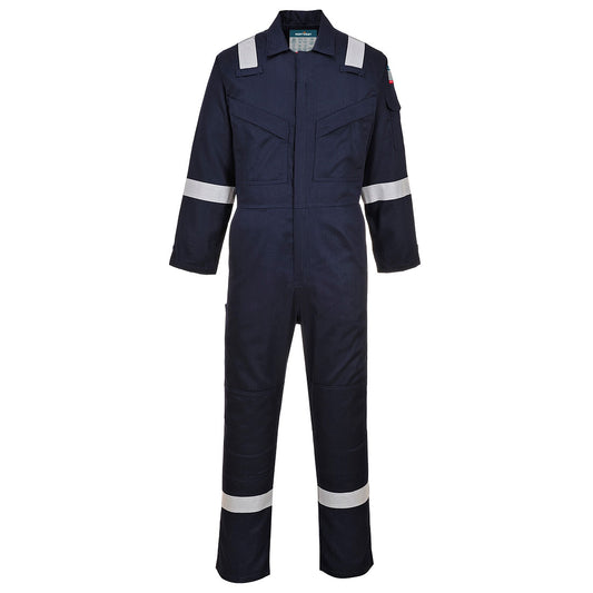 Portwest Bizflame Work Super Light Weight Anti-Static FR Coverall in Navy