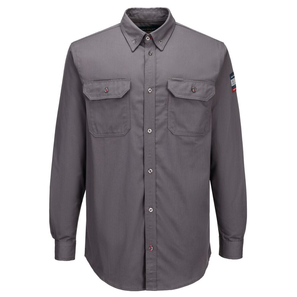 Portwest Bizflame 88/12 FR Work Shirt in Grey