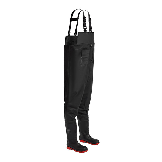 Portwest Steelite Safety Chest Wader S5 FO in Black