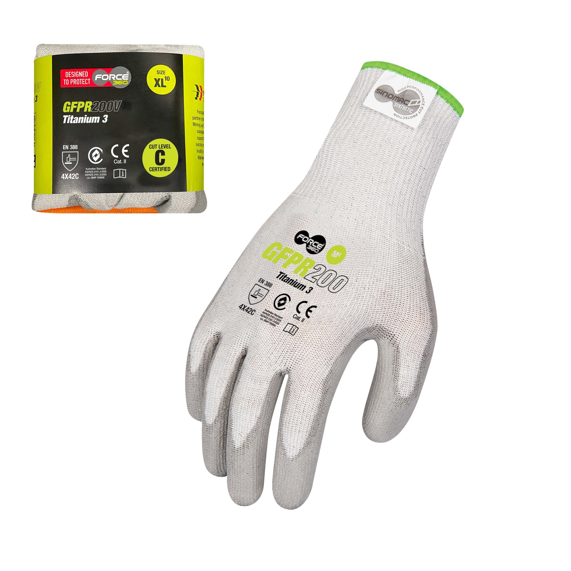 Force360 Force360 Titanium 3 PU Glove (Cut Level C) Vend-Ready Packaging