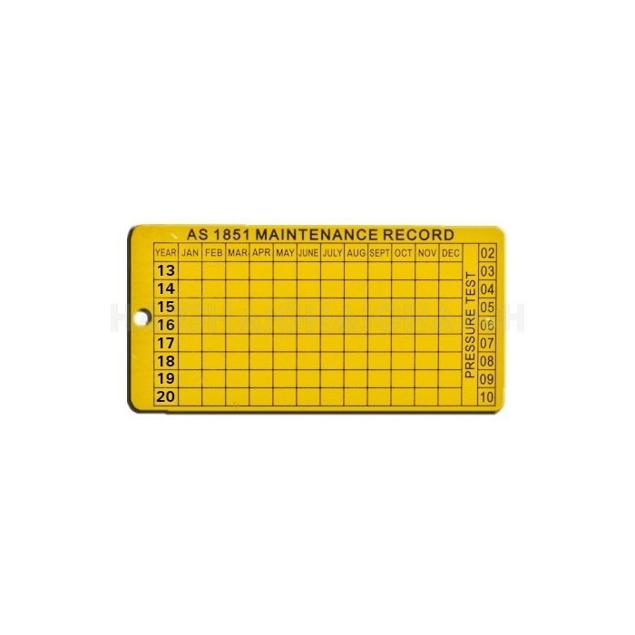 FIRE WORLD FE-TAG Fire Extinguisher Test Tag