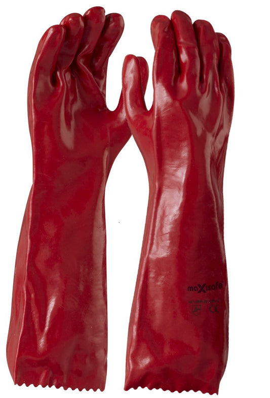 Maxisafe GPR122C Red PVC single dipped, Retail Carded