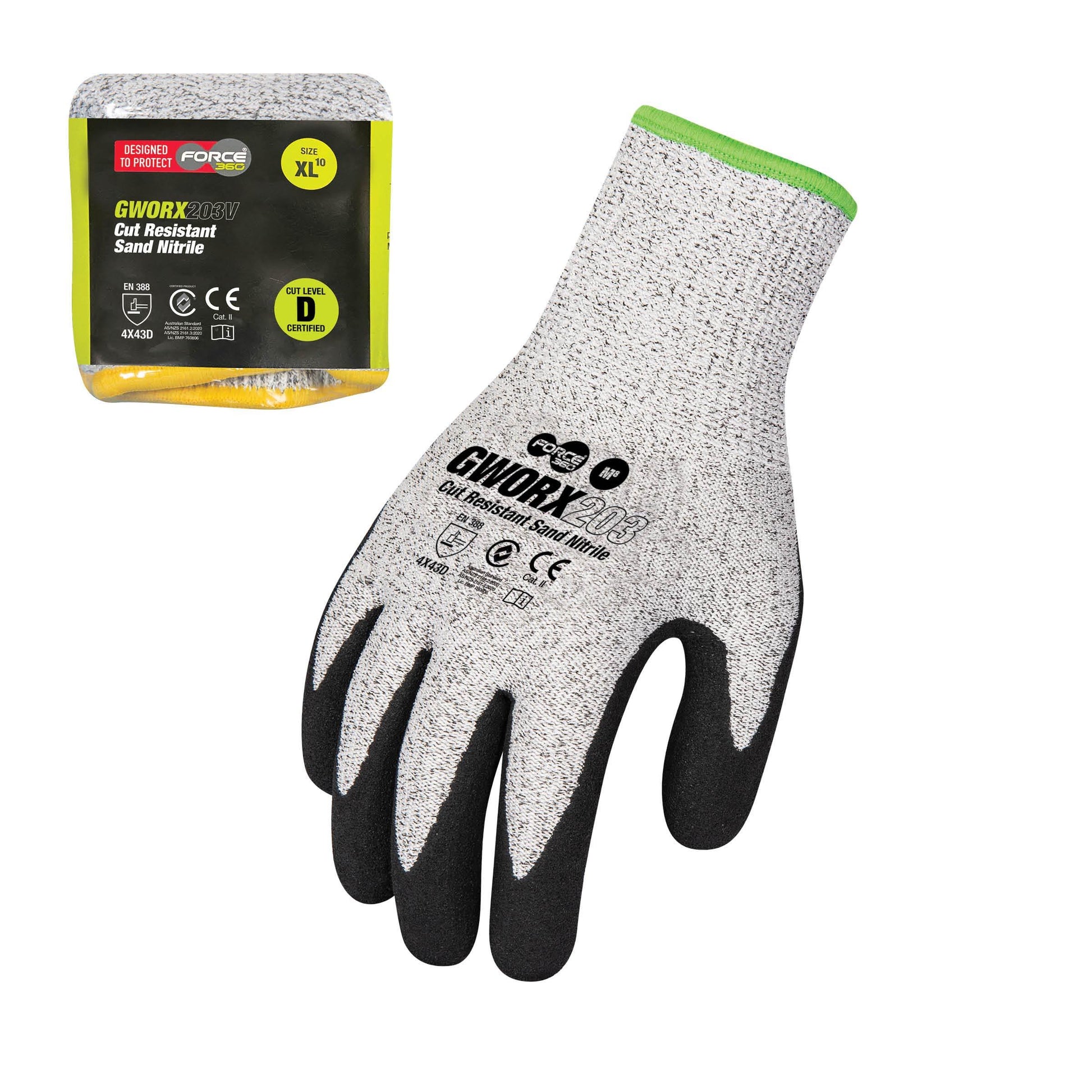 Force360 Force360 Cut Resistant Sand Nitrile Glove (Cut Level C) Vend-Ready Packaging