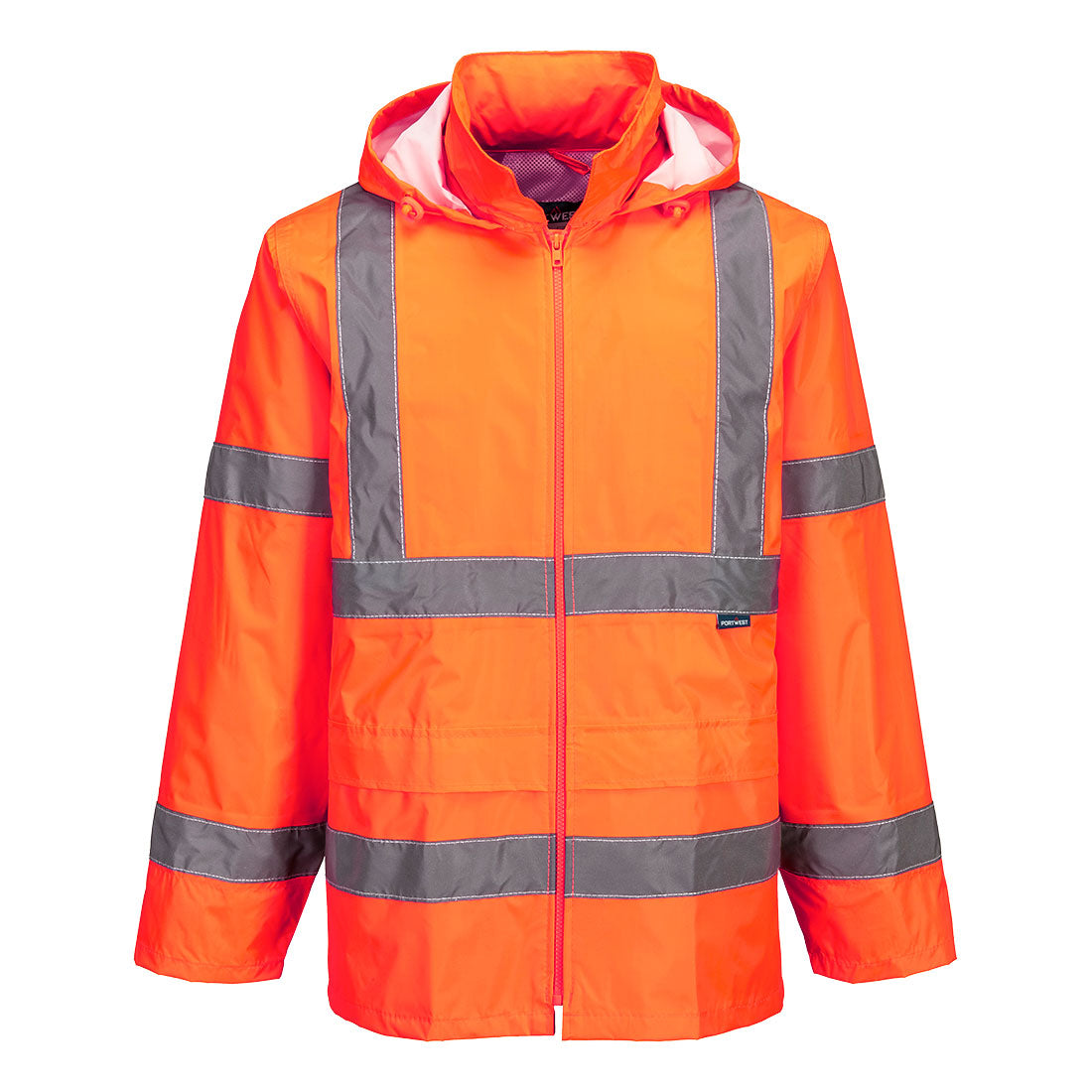 Portwest Hi-Vis Rain Jacket in Orange