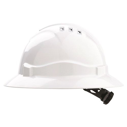 Pro Choice Safety Gear V6 Hard Hat Unvented Full Brim Ratchet Harness