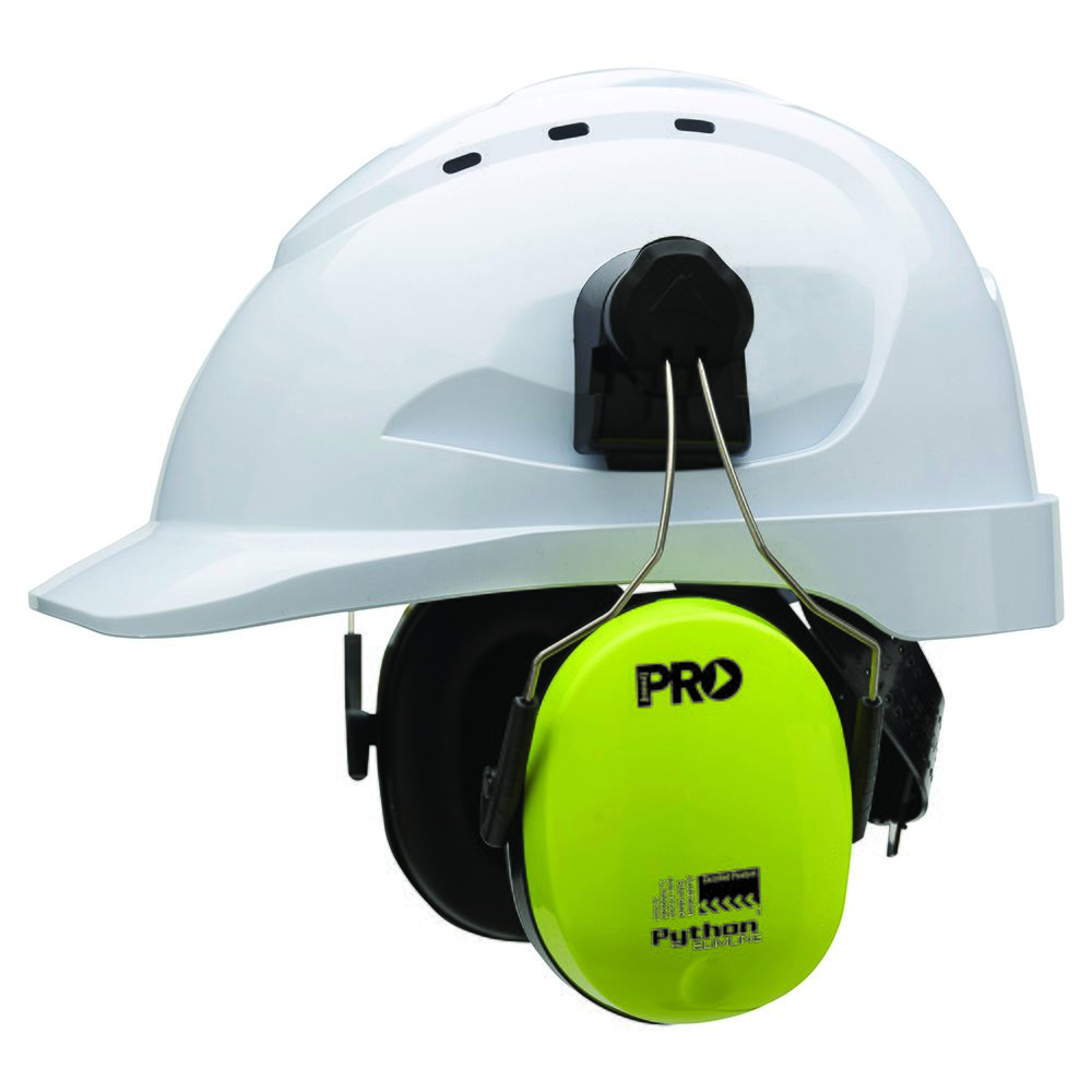 Pro Choice Safety Gear Python Slimline Hard Hat Earmuffs Class 5, -31Db