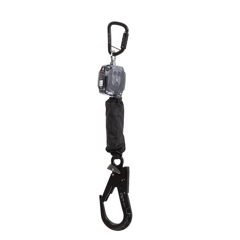 LINQ Height Safety Tetha Bloq 2M Self Retracting Lifeline C/W 1 X Triple Action Karabiner And 1 X Triple Action Aluminium Scaff Hook