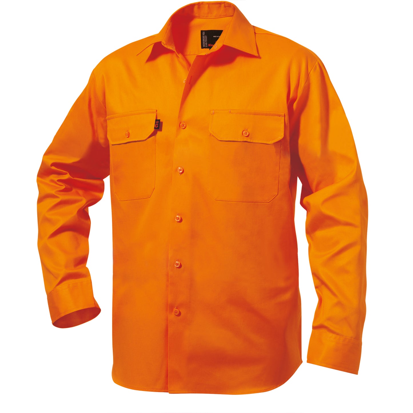 King Gee K04010 Originals Long Sleeve Open Front Cotton Drill Work Shirt