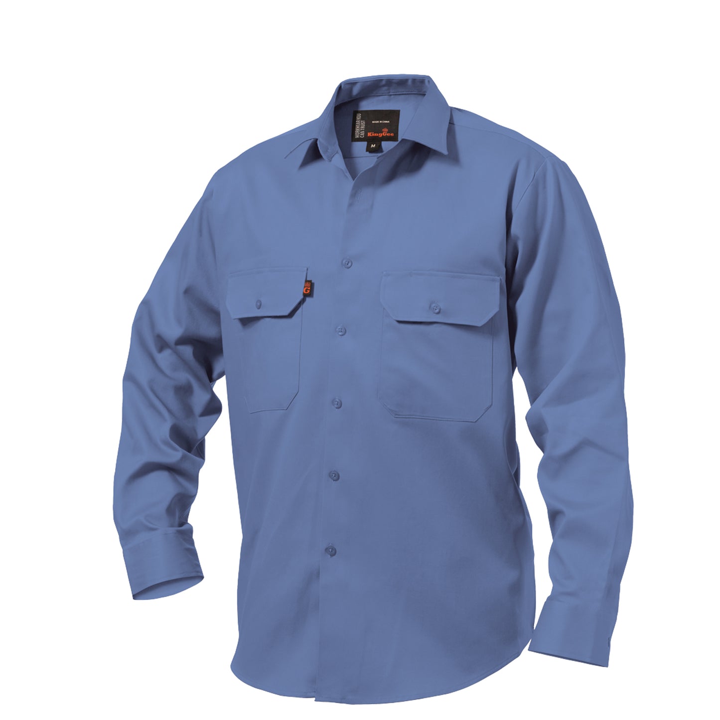 King Gee K04010 Originals Long Sleeve Open Front Cotton Drill Work Shirt