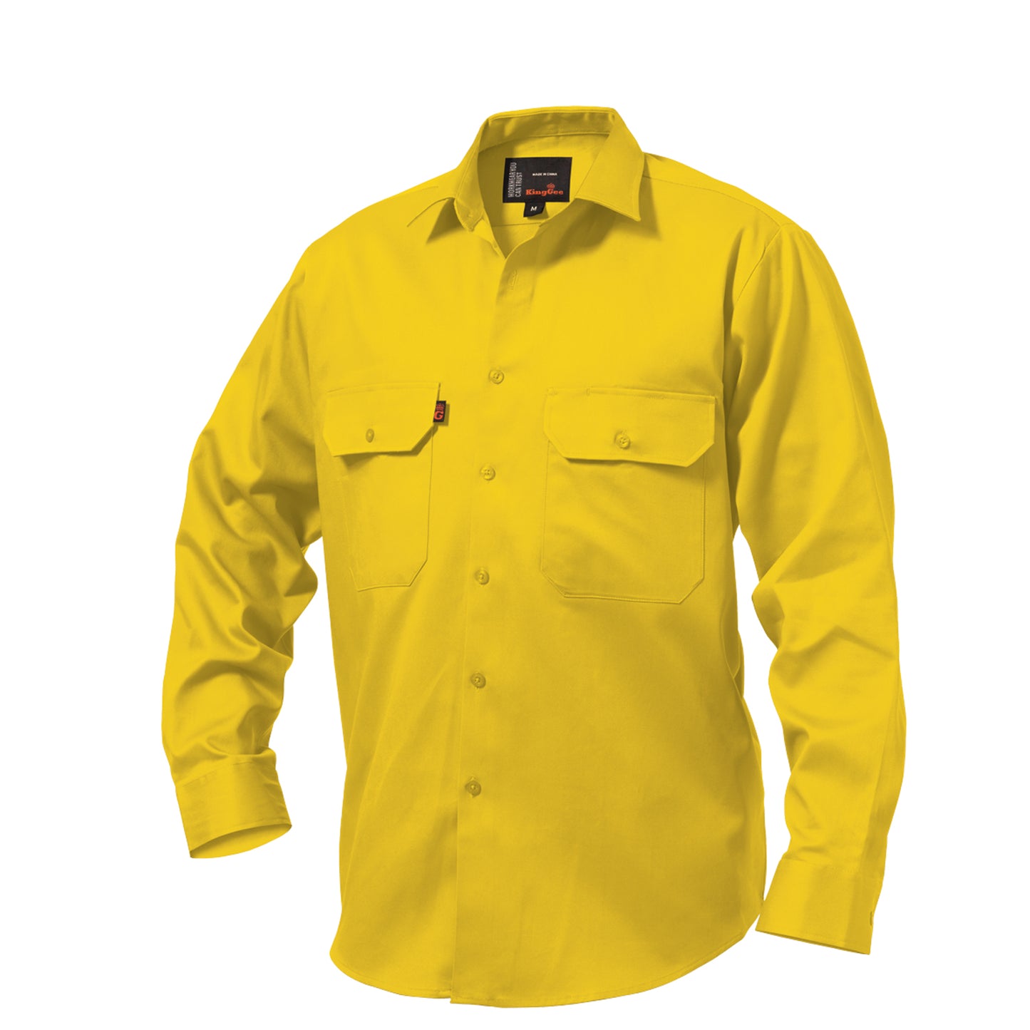 King Gee K04010 Originals Long Sleeve Open Front Cotton Drill Work Shirt