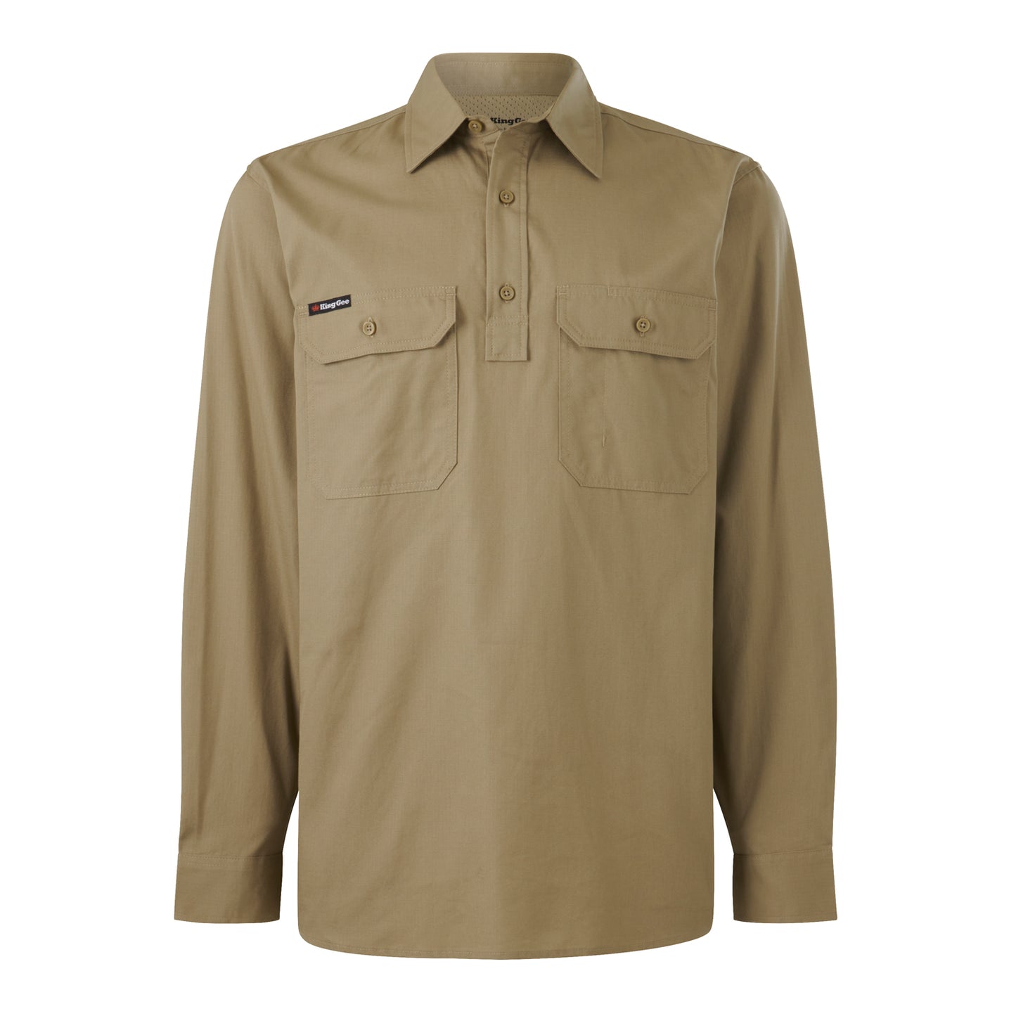 King Gee K14033 Workcool Vented Closed Front Shirt Long Sleeve