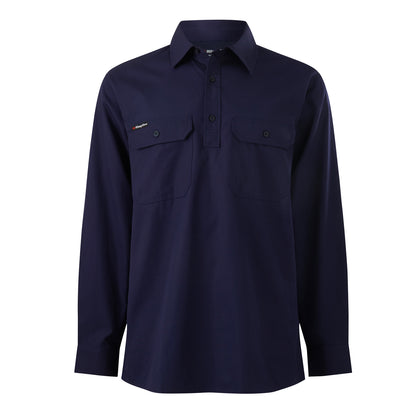 King Gee K14033 Workcool Vented Closed Front Shirt Long Sleeve