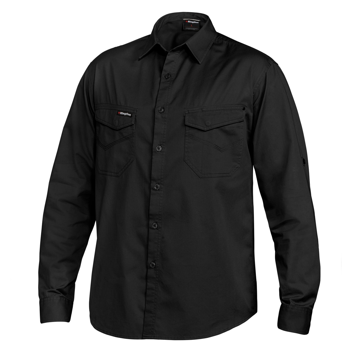 King Gee K14350 Tradies Lightweight Cotton Drill Long Sleeve Work Shirt