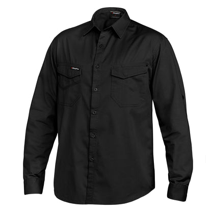 King Gee K14350 Tradies Lightweight Cotton Drill Long Sleeve Work Shirt